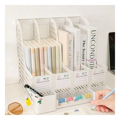 ORGANIZADOR REVISTAS VERSATIL 31X30.5X34CM PARA DOCUMENTOS BLANCO Y+LIGAS REGALO