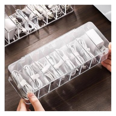 CAJA ALMACENAMIENTO RYBIU HO29737 TRANSPARENTE + PAPEL REGALO