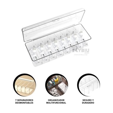 ORGANIZADOR RYBIU HO29737 TRANSPARENTE ALMACENAR + GIFT STICKERS