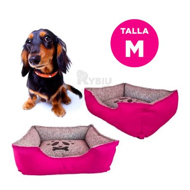 CAMA PERROS MA31033 TALLA M FUCSIA RYBIU + PAPEL REGALO