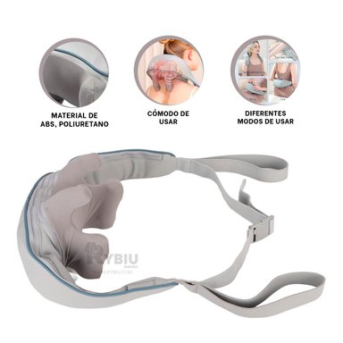 MASAJEADOR RYBIU CUELLO HO29763 APARATO RELAX GRIS + REGALO LIGAS PEINAR
