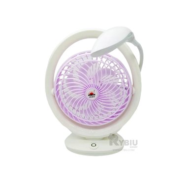 VENTILADOR PORTATIL RYBIU JR2018 SOPLADOR COMPACTO LAMPARA TONO LILA + REGALO STICKERS