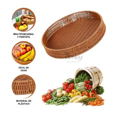 BANDEJA RYBIU HO30196 MARRÓN AZAFATE MAMAS + REGALO LIGAS PEINAR