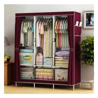 ARMARIO RYBIU HO30723 TELA 3 PUERTAS PORTÁTIL DE GRANDE GUINDA