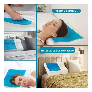 COJIN RESISTENTE DE GEL EN TONO CELESTE Y+REGALO STICKERS - 3