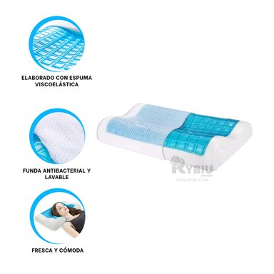 COJIN DE RELAJACION CERVICAL CELESTE Y+ENVOLTORIO DE REGALO - 3