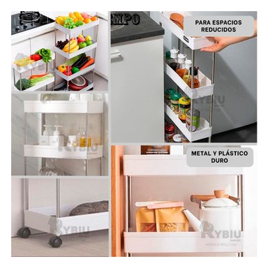 MUEBLE RYBIU HO30742 BLANCO CON 4 ESPACIOS Y ARMABLE + REGALO STICKERS