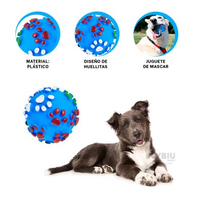 JUGUETE PERROS MA31245 DISEÑO HUELLITAS EN CELESTE + REGALO AGENDITA RYBIU