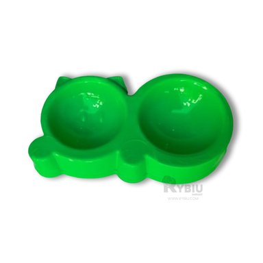 COMEDERO GATO MA31290 RYBIU CON 2 DIVISIONES TALLA M VERDE + REGALO STICKERS