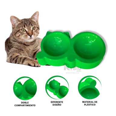PLATILLO GATO MA31290 RYBIU ESPACIOSO M VERDE + BANDERITAS ADHESIVAS