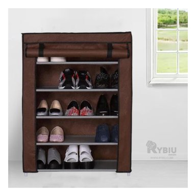 ESTANTE CALZADO RYBIU HO30842 MARRÓN VERSATIL + BANDERITAS ADHESIVAS