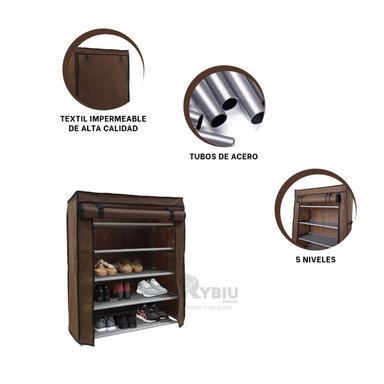 ZAPATERA RYBIU HO30842 MARRÓN CLASIFICADORA Y UTIL + REGALO AGENDITA - 1