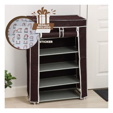 ZAPATERA RYBIU HO30842 MARRÓN SOFISTICADA Y PRACTICA + REGALO STICKERS