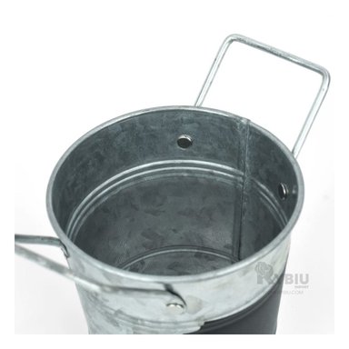 SET MACETA RYBIU METAL PLATEADO DOBLE AGARRADERA + REGALO AGENDITA - 3