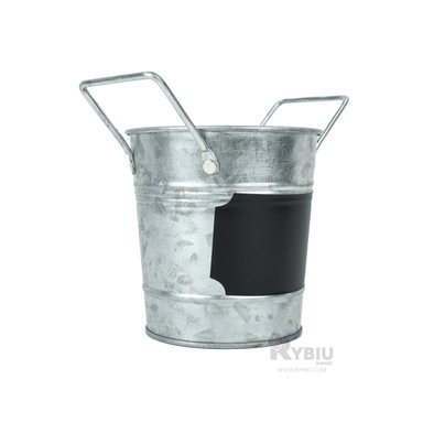 SET MACETA RYBIU METAL PLATEADO RESISTENTE + GIFT STICKERS - 3