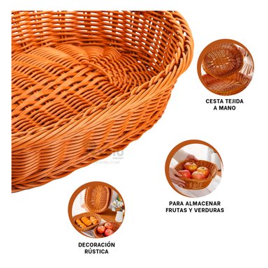 SET CANASTA RYBIU HO32323 MADERA ORGANIZAR ACCESORIOS 30X20X7 + GIFT STICKERS