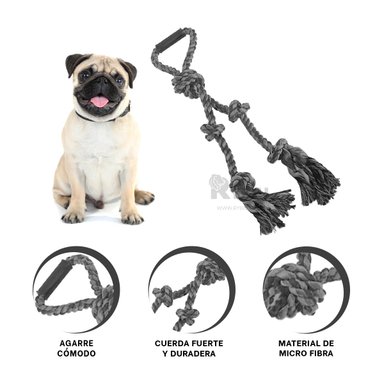 SOGA PERRO MA31364 CORDON ROJO + REGALO LIGAS PEINAR RYBIU