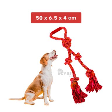 SOGA PERROS MA31365 CORDON VERSATIL ROJO + LIGAS REGALO RYBIU
