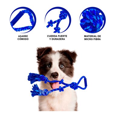 SOGA PERROS MA31362 CORDON VERSATIL AZUL + LIGAS REGALO RYBIU