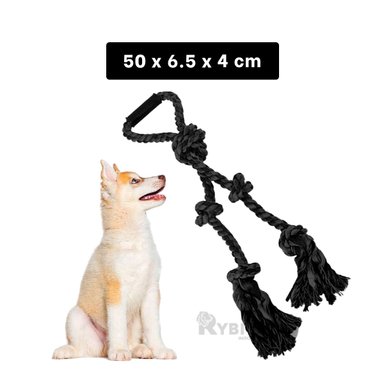 SOGA PERROS MA31363 CORDON VERSATIL NEGRO + LIGAS REGALO RYBIU