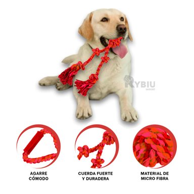 SOGA PERRO MA31365 CORDON ROJO + REGALO LIGAS PEINAR RYBIU