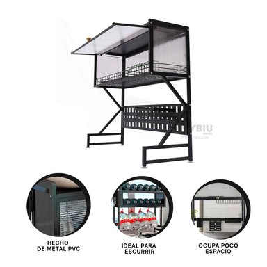 ESCURRIDOR RYBIU HO32431 NEGRO ESCURREPLATOS IDEAL LAVADERO + LIGAS REGALO