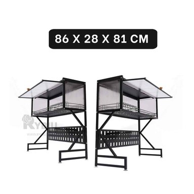 SOPORTE CON BANDEJA INTERIORES COLOR NEGRO Y+REGALO AGENDITA