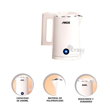 JARRON RYBIU BM-150A18 1800ML DOMESTICO EN COLOR BLANCO + GIFT STICKERS