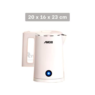 TETERA RYBIU BM-150A18 1800ML CON ENCHUFE COMODO BLANCO + LIGAS REGALO