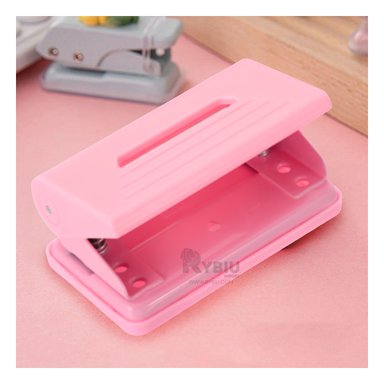 MAQUINA DE PERFORADO UTIL DE COLOR ROSADO Y+LIGAS DE REGALO