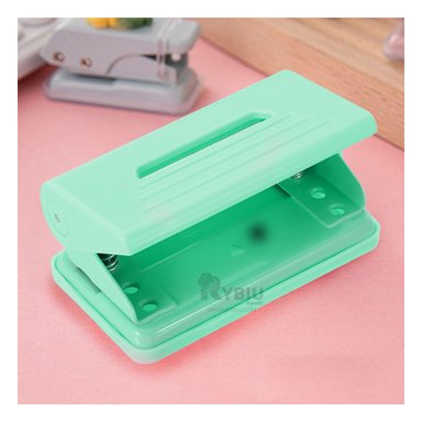 MAQUINA PARA HOJAS BOND EN VERDE AGUA Y+BANDERITAS ADHESIVAS