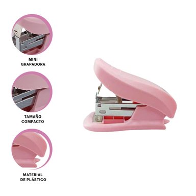 PRESILLADORA RYBIU LI29564 MINI CUTE ROSADO + BANDERITAS ADHESIVAS