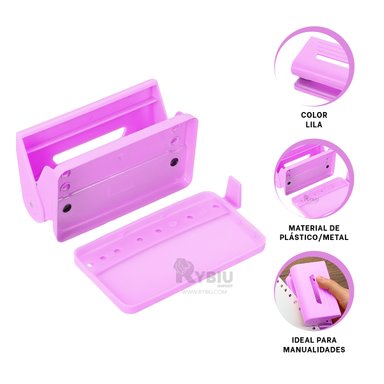 PERFORADOR PRECISO DE HOJAS EN TONO LILA Y+PAPEL DE REGALO