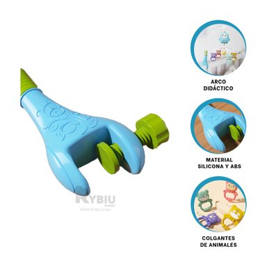 ARCO PORTATIL CON COLGANTES DE MULTICOLOR Y+PAPEL DE REGALO