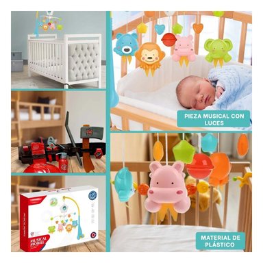 COMPLEMENTO MUSICAL PARA CUNA DE BEBES CON MELODIAS Y EFECTOS DE LUZ Y+POST IT