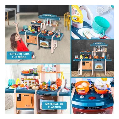 ESPACIO DE COCINA PARA INFANTES CON ACCESORIOS Y PIEZAS PARA RECREACION Y+LIGAS REGALO - 5