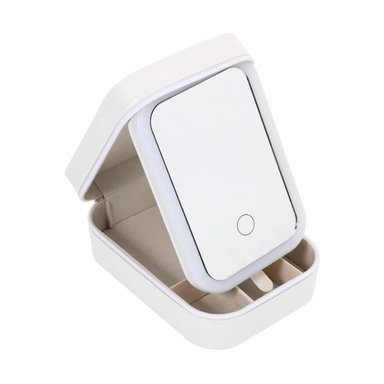 ORGANIZADOR RYBIU BE32631 BLANCO JOYERO DIVISIONES ESPEJO LED