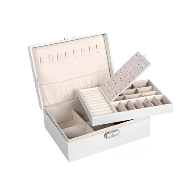 JOYERO RYBIU BE32625 CUERO CON LLAVE OCASIONES EN + REGALO STICKERS BLANCO