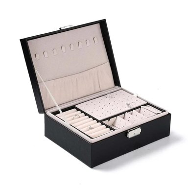 JOYERO RYBIU BE32626 CUERO ESTUCHE PULSERAS + REGALO AGENDITA NEGRO