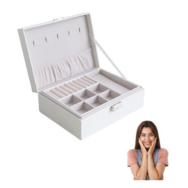 JOYERO RYBIU BE32625 CUERO DIVIDIDO Y COMPACTO + PAPEL REGALO BLANCO