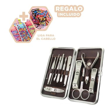 SET DE MANICURE CON ESTUCHE MELON Y+LIGAS DE REGALO
