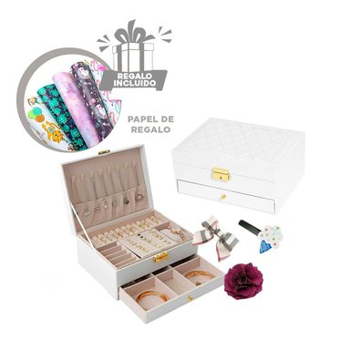 JOYERO RYBIU BE32629 DIVIDIDO Y COMPACTO + PAPEL REGALO BLANCO