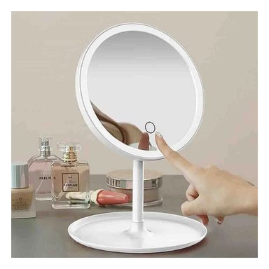 ESPEJO COMPACTO LED TACTIL CIRCULAR BLANCO CON ILUMINACION LED Y+LIGAS REGALO - 2