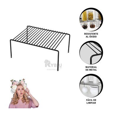 SEPARADOR RYBIU CO30453 NEGRO DIVISOR METAL + REGALO LIGAS PEINAR