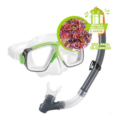 MASCARA RYBIU 55975 ERGONOMICA BUCEO + REGALO LIGAS PEINAR VERDE