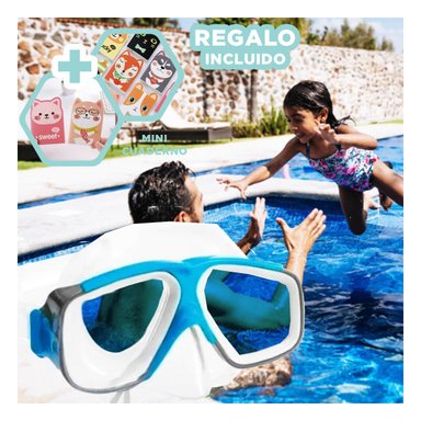 GAFAS RYBIU 55975 IMPERMEABLE NADADORES + GIFT MINIAGENDA CELESTE