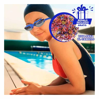 MASCARA RYBIU MG-1526S ERGONOMICA BUCEO + REGALO LIGAS PEINAR AZUL