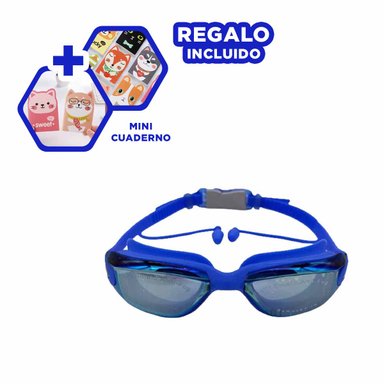 GAFAS RYBIU MG-1526S IMPERMEABLE NADADORES + GIFT MINIAGENDA AZUL