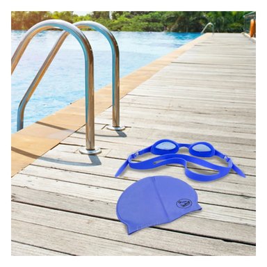 GAFAS NATACION RYBIU MG-590 AZUL SEGURAS FILTRACION AGUA + GIFT STICKERS