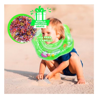 SALVAVIDAS FACIL USO EN VERDE Y+REGALO LIGAS PARA PEINAR - 1